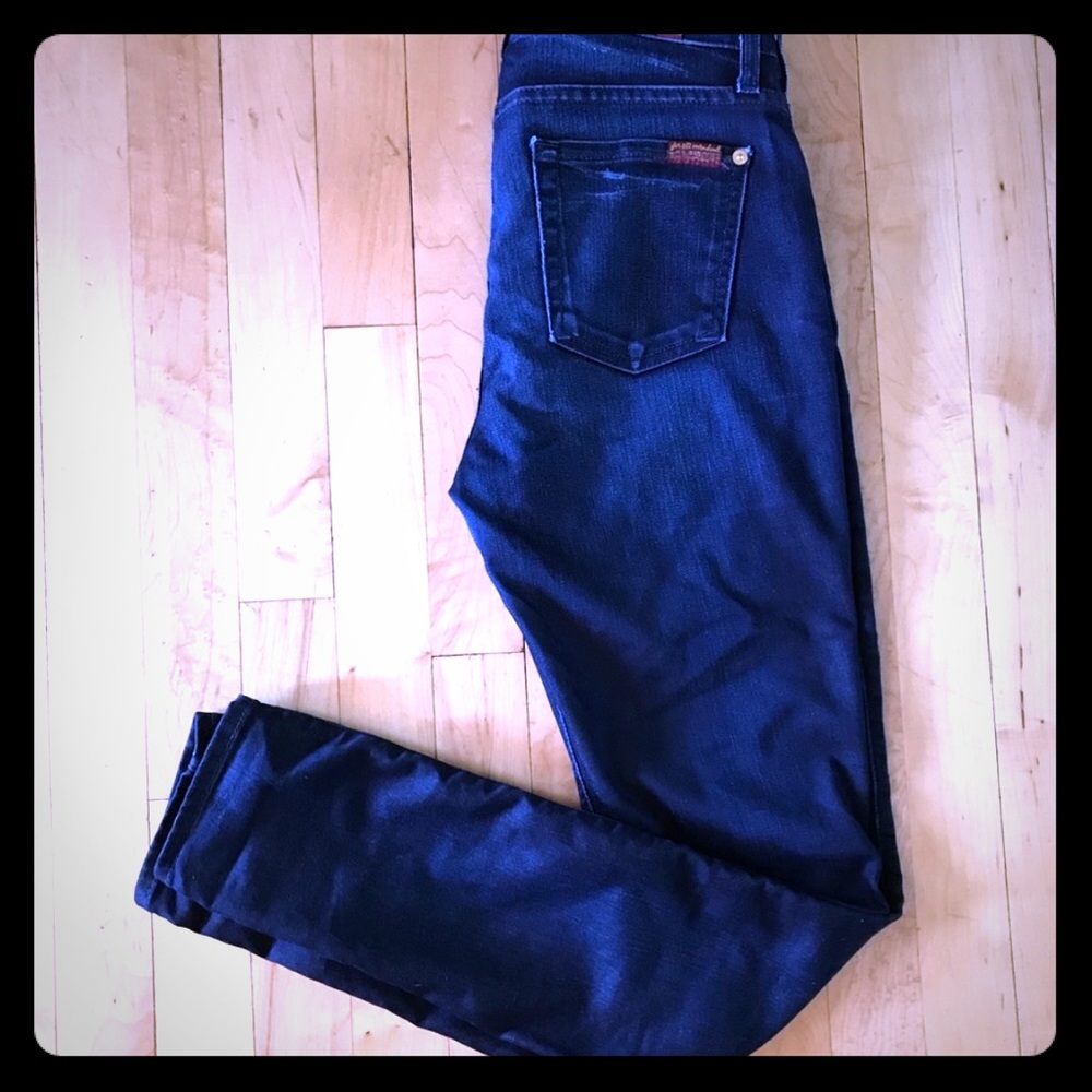 7 for all mankind high waisted skinny jeans